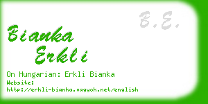 bianka erkli business card